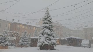 Aosta Valle dAosta  prima nevicata  21 novembre 2024 [upl. by Inavoig911]