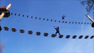 GO APE BATTERSEA PARK LONDON TREE TOP ADVENTURE ZIP LINES HIGH ROPES [upl. by Ayik118]