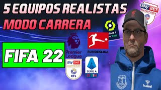 Mejores EQUIPOS para modo CARRERA FIFA 22 [upl. by Eednus210]