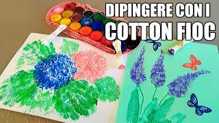 🎨 Pittura per bambini dipingere con i cotton fioc [upl. by Trojan]