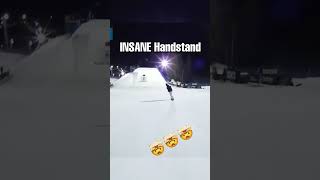 Highspeed Gymnastics on Snow shorts viral skiing snow snowboarding gymnast handstand [upl. by Otreblada630]