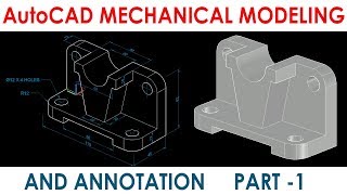 AutoCAD 3D MECHANICAL MODELING AND ANNOTATION [upl. by Iru]