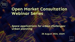 SPACE4Cities  Webinar 1 Space applications for urban challenges – Urban planning 2882024 [upl. by Osithe]