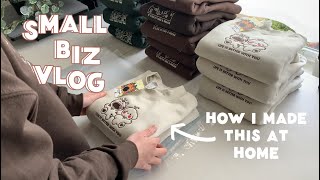 life as a solo fulltime small business owner homebased embroidery shop realistic relaxing vlog [upl. by Nations]