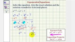 Ex 7 Solve an Exponential Equation Using Natural Log Factoring [upl. by Kay]