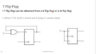 Logic Design Chapter 5 Lecture 3  JKampT flip flops [upl. by Etteb]