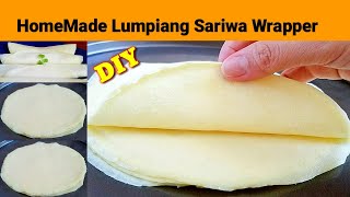 LUMPIANG SARIWA WRAPPER RECIPE  HOMEMADE FRESH LUMPIA WRAPPER  DIY Fresh Lumpia Wrapper [upl. by Lednik]