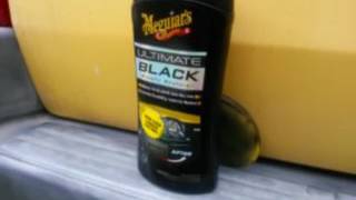 Meguiars ultimate black plastic restorer vs mothers back to black trim restorer [upl. by Pauiie]