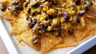 Überbackene Nachos Rezept  Baked Nachos Recipe  ENG SUBS [upl. by Gilleod89]