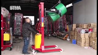 STMA semi electric stacker with barrel tippers [upl. by Terr]