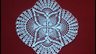 Crochet Oval Pineapple Lace Doily Part 3 [upl. by Roland89]