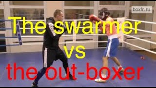 Boxing sparring the “swarmer” against the “outboxer” [upl. by Donatelli]