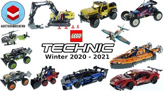 All Lego Technic 2021 Sets Winter 2020  2021  Lego Speed Build Review [upl. by Shama]