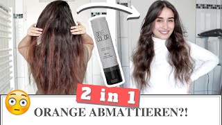 HAARE ABMATTIEREN DROGERIE Haarfarbe  Gelbstich Orangestich entfernen  Kühles Braun [upl. by Winonah]