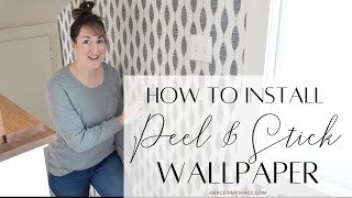 How to Hang Peel and Stick Wallpaper  Simple Tips to Do It Yourself [upl. by Lyred]