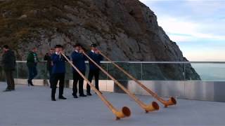 Alphorn Trio Drueklang on MT Pilatus [upl. by Undis493]