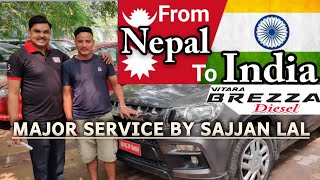 Maruti Suzuki  Brezza Diesel from Nepal  Major Service by Sajjan Lal Car Mechanic 2023 [upl. by Enajharas]