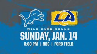 Lions vs Rams Game Trailer  NFC Wild Card Round [upl. by Nickles]