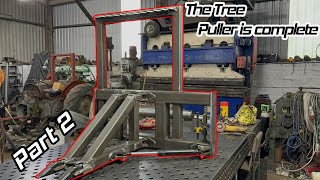 Fabricating a tree puller for the front of a Compact loader Part 2 [upl. by Lehet]