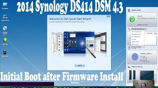 2014 Synology DS414 Part Three DSM 4 3 First Boot after Firmware Install [upl. by Zakarias]