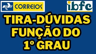 CONCURSO DOS CORREIOS  REVISÃO  FUNÇÃO DO 1º GRAU  MATEMÁTICA DA BANCA IBFC correios ibfc [upl. by Wadesworth]