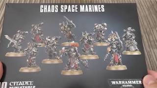 Chaos Space Marines  Unboxing WH40K [upl. by Cheney]