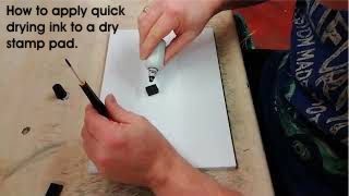 How to apply quick drying ink to a dry stamp pad [upl. by Euqnomod]