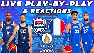 USA vs France Mens Basketball  Live PlayByPlay amp Reactions [upl. by Lak]