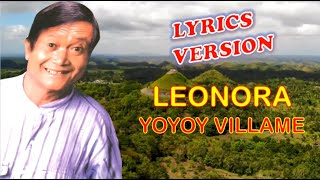 LEONORA by Yoyoy Villame  Lyrics Version [upl. by Nossyla]