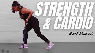 Resistance Band Full Body Workout For Women  Strength amp Cardio [upl. by Betta]