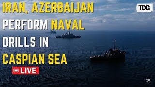 Live Iran Azerbaijan perform naval drills in Caspian Sea  Iran  Azerbaijan [upl. by Huba]