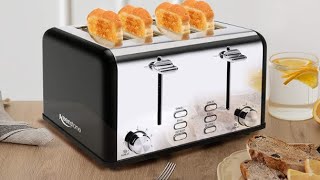 Toasters 4 Slice Keenstone Retro Stainless Steel Bagel Toaster Review This deserves 5 stars every [upl. by Robi400]