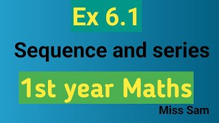 Exercise 61 complete  11Th Class Mathematics  FSc Part 1 Maths Chapter 6 [upl. by Anerom293]