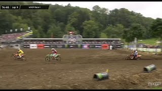 Herlings on Prado and Seewer in two corners MXGP Race 1  2024 MXGP of Switzerland presented by iXS [upl. by Calmas]