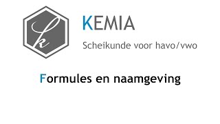 Formules en naamgeving [upl. by Nnahgiel]