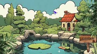 Pain Relief LoFi 174hz relaxing music  Relieve a Migraine by the Garden Pond [upl. by Palumbo]