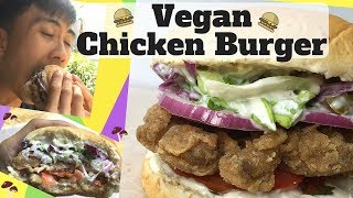 Crispy and Tender  No Chicken Fried Chicken Burger  Vegan Fast Food [upl. by Rattan385]