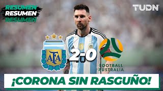 Resumen y goles  Argentina 20 Australia  Amistoso Internacional 2023  TUDN [upl. by Arne]