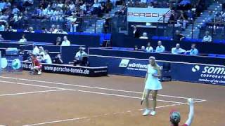 Victoria Azarenka vs Flavia Pennetta service game  Porsche Tennis Grand Prix 2010 Stuttgart [upl. by Ede546]