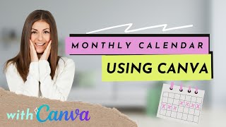 Make Your own Printable Horizontal Monthly Calendar  Canva Tutorial  Etsy Passive Income [upl. by Mccarty]