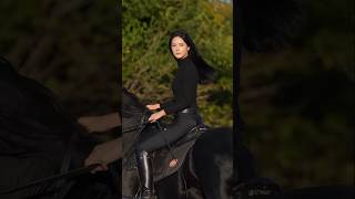 Alone Girl Riding Horse With Eagle  Otilia Bilionera Song shorts horseriding otiliabilionera [upl. by Mailand]