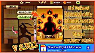 Shadow fight 2 mod all bosses skills ☠️💀 birthday special shdowfight2 modapk sf2mod [upl. by Thornie]