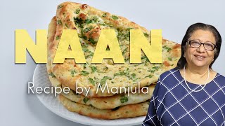 Naan Bread Recipe  How To Make Naan Bread at Home by Manjula [upl. by Enyalahs765]