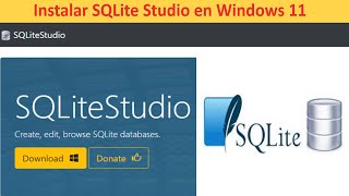 Instalar SQLite Studio en Windows 11 [upl. by Akram]