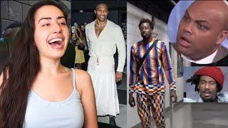 SOCCER FAN REACTS TO Charles Barkley Roasting Players Outfits Part 2 [upl. by Elleirol]