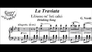 Giuseppe Verdi Brindisi instrumental Karaoke with chorus [upl. by Nosnek]