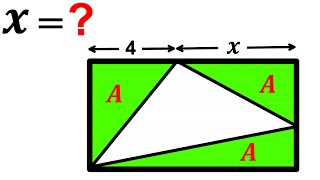 Can you find the length X  Rectangle  math maths  geometry [upl. by Enel731]