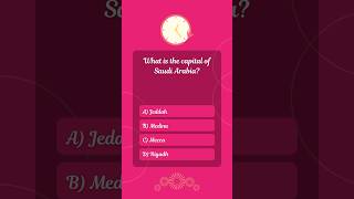 What is the capital of Saudi Arabia quiz quiztime [upl. by Danielle46]