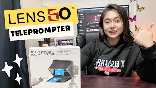 TELEPROMPTER LENSGO UNBOXING  REVIEW TEST  By Eushacris X [upl. by Deering633]