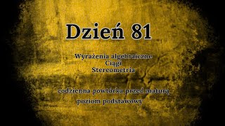 81 dzień  Codzienna powtórka przed maturą  podstawa [upl. by Gelhar]